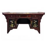 Petite Asian Altar Table with Hard Stone Inlay