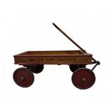 Antique Roller Bearing Coaster Wooden Wagon