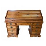 Colonial Manor Pine Roll Top Desk