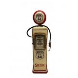 Modern Carved Wood Route 66 Gas Pump Cabinet