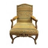 Baker Furn. Co. Carved Open Arm Chair