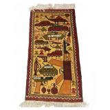 Hand Tied Mat with Military Motif