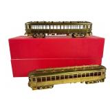 O Gauge Brass CNS & Interurban Car Pair NOS