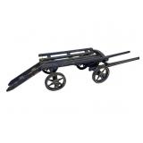 Antique Blue Wooden Toy Market Garden Cart