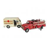 Tonka Suburban Pumper Fire Truck & Rescue Van