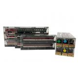 14 Rï¿½wa HO Scale Model Train Cars with Cases