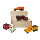 4 DeHanes DMC 1:55 Scale Railroad Dump Trucks
