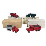 4 DeHanes DMC 1:55 Dump Trucks w/Boxes