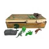 Marx Jungle Animal & Dinosaur Play Set Mixed