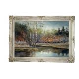 Wancowsky Oil Painting Outdoor River Scene