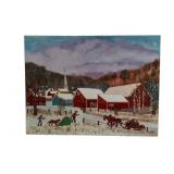 Three Original Rural Scene Paintings, 1980-82