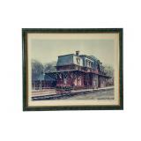 Karoline Schaub Peeler 1992 Framed Train Litho