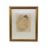 Mother & Child Lithograph, Signed & Numbered