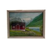 Scenic Balholm Norway Painting by R.B. Larsen