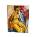 Female Nude Oil on Canvas by Hill