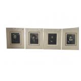 Four Rembrandt Prints, 12 x 14" Matted