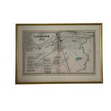 Framed 1872 Map of Lawrence Massachusetts