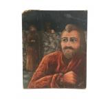 John Brunschwig Painting & Copper Relief Pair