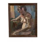 1972 Wachstein Framed Nude Painting