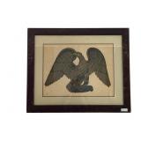 18th Century Canal Press Eagle Print, Framed