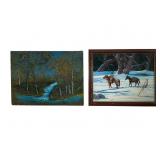 2 Oil Paintings by D Loop & Ann Irons