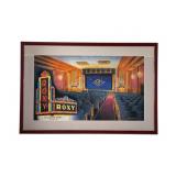 Marcia Pike Roxy Theater Lithograph, 1999