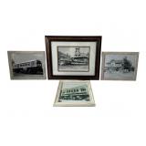 Four Nostalgic Reprint Framed Photos