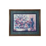 3 Framed Prints: Village & Florals