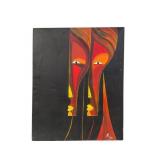 Abstract 2006 Painting, Signed, 29 x 36 in