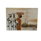 Ben Agbee "Waiting For Others" Ghana Painting