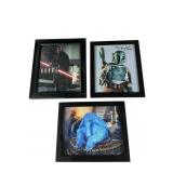 3 Star Wars Autograph Framed Photos