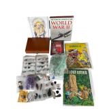 Diverse Lot: Minerals, Books, Marbles & Games