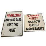 Railroad Warning Signs, 24x24 & 36x24