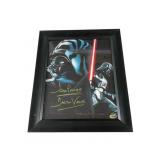 Signed Darth Vader Framed Photo Display