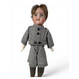 9" German Bisque Character Doll, 19/0 Mark
