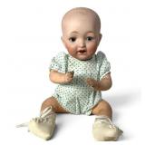 Bisque Head Baby Doll with Painted Eyes