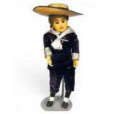 Antique Gillie Wax Sailor Doll