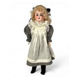 Marked Bisque Doll with Leather Body