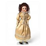 14" Bisque Head Doll with Leather Body