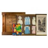 Decorative Art Grouping with Etching, Paperd,