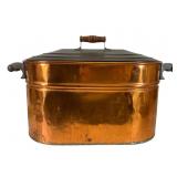 Antique Copper Boiler with Iron Handles & Lid