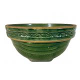 McCoy Sunburst Mixing Bowl, Green Glaze