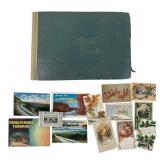 Postcard Album & Assorted Postcards