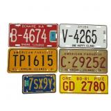 6 International License Plates