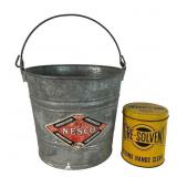 Gre-Solvent Tin & Nesco Galvanized Bucket