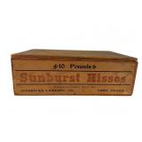 Sunburst Kisses Wooden Crate