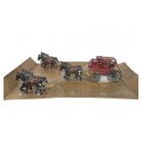 Cast Iron Stagecoach & Horse Team Set