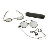 T&P White Gold-Filled Pince Nez & Octagonal L