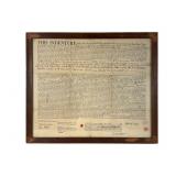 Framed 1761 Land Indenture Document