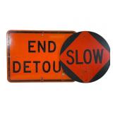 Metal Road Construction Signs Lot